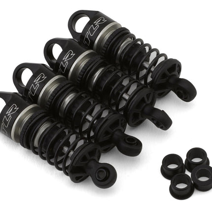 Losi NASCAR Pre-Assembled Oil-Filled Aluminum Threaded Shock Set (Black) (4)
