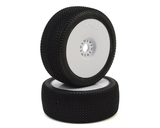 Pro-Line Slide Lock Pre-Mounted 1/8 Buggy Tires (White) (2) (S3) w/Velocity V2 W