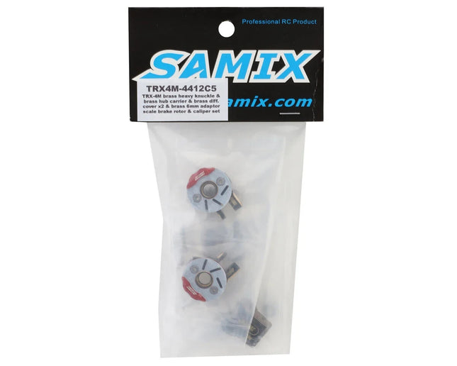 Samix Brass Steering Knuckles & Differential Covers for Traxxas TRX-4M (Black)