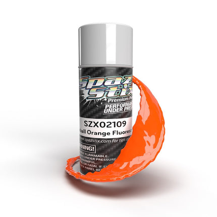 Spaz Stix Fireball Orange Fluorescent Aerosol Paint, 3.5oz Can SZX02109