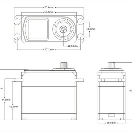 SRT Servos DH85W Large Scale HV Waterproof DC Digital Servo SRTDH85W