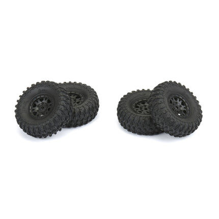 Pro-Line Axial SCX24 1.0" Hyrax Pre-Mounted Tires w/Black Impulse Wheel