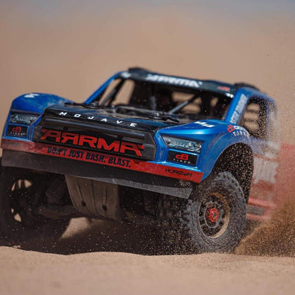Arrma MOJAVE 4S BLX Brushless 1/8 4WD RTR Electric Desert Truck (Blue/Red)