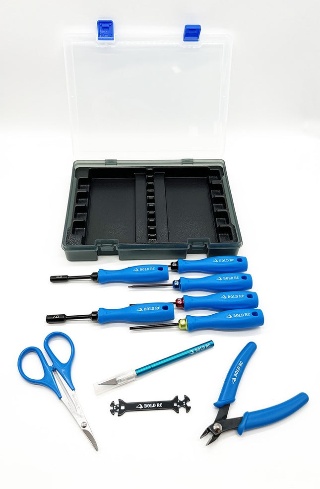 Bold RC 10pc Trail Pack Tool Set with Storage Box and Tray BOL10000