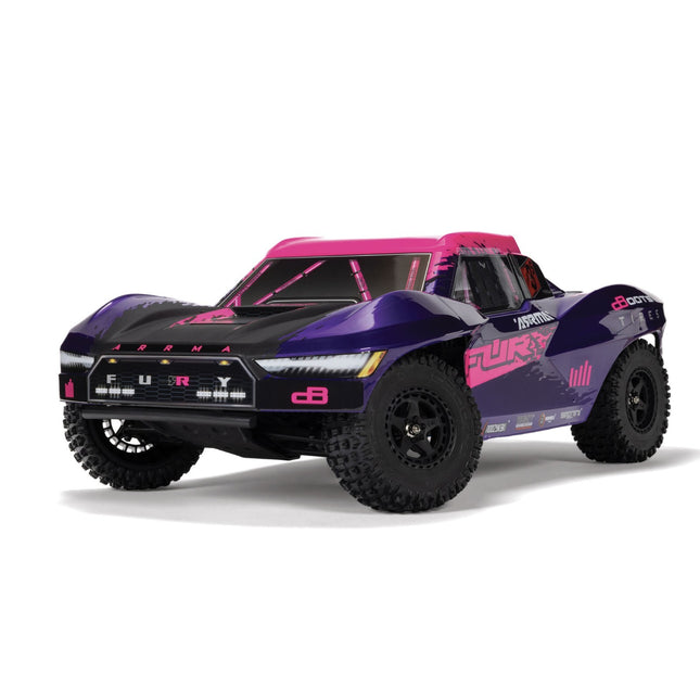 Arrma 1/10 FURY 223S BLX Brushless 2WD Short Course Truck RTR with DSC, Purple