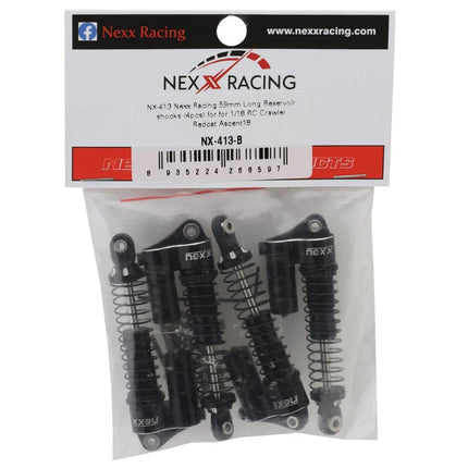NEXX Racing Redcat Ascent-18 59mm Aluminum Oil-Filled Reservoir Shocks Black
