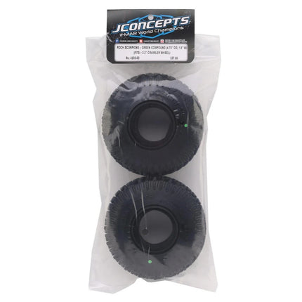 JConcepts Rock Scorpions 1.9" 1/10 All Terrain Rock Crawler Tires (2) (Green)