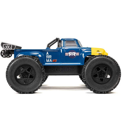 Arrma 1/8 NOTORIOUS 6S V6 4X4 BLX Brushless Stunt Truck RTR, Blue ARA8611V6T2