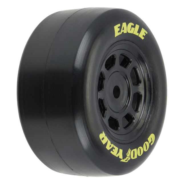 Pro-Line 1/12 Goodyear Eagle Truck/Retro Tire F/R MTD Blk Wheels (4): NASCAR