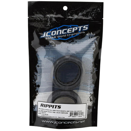 JConcepts Rippits 2.2" 2WD Front Buggy Dirt Oval Tires (2) (Blue) 4087-01