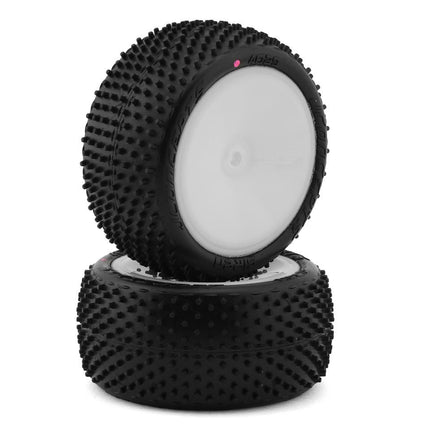 JConcepts Siren LP 2.2" Pre-Mounted Rear Buggy Carpet Tires (White) (2) (Pink) 