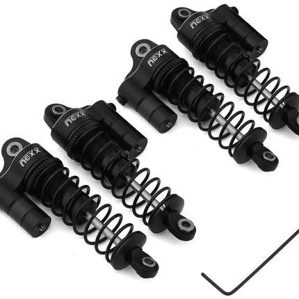 NEXX Racing Arrma Grom Reservoir Threaded Aluminum Oil-Filled Shocks Black 58mm