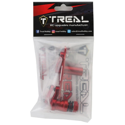 Treal Hobby Aluminum Servo Saver Steering Bellcrank Set Traxxas Sledge (Red)