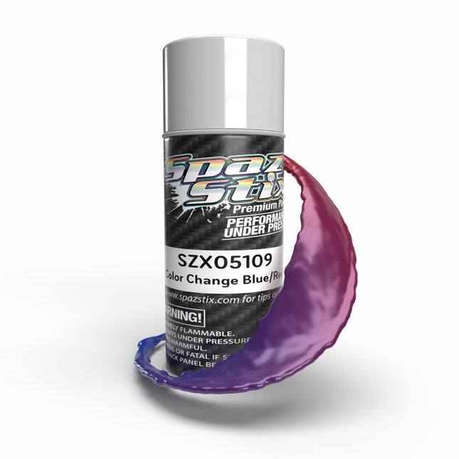 Spaz Stix Color Change Aerosol Paint, Blue/Red, 3.5oz Can SZX05109