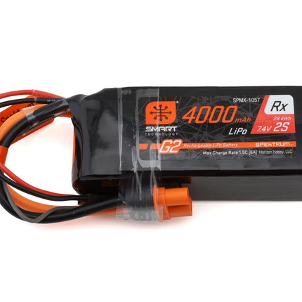 Spektrum RC 2S Smart G2 Receiver LiPo 15C Battery Pack (7.4V/4000mAh) w/IC3 