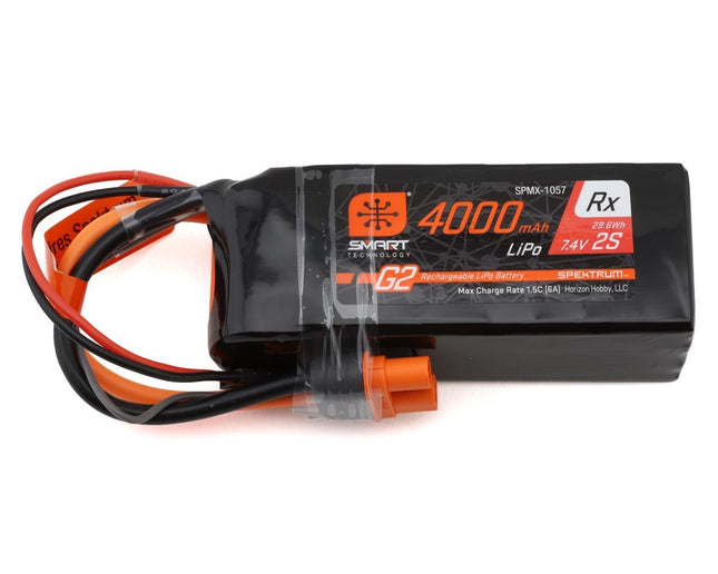 Spektrum RC 2S Smart G2 Receiver LiPo 15C Battery Pack (7.4V/4000mAh) w/IC3 
