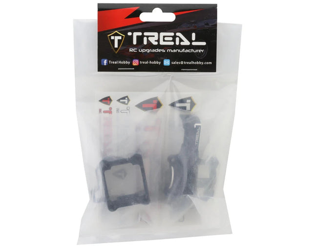 Treal Hobby Aluminum Center Differential Gearbox Case for Traxxas Sledge (Black)