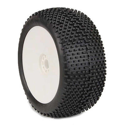 AKA I-Beam 1/8 Truggy Pre-Mounted Tires (White) (Super Soft - Long Wear)