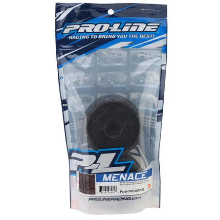 Pro-Line 1/8 Menace HP Speed Run Pre-Mount Belted Tires Black w/Velocity Wheels