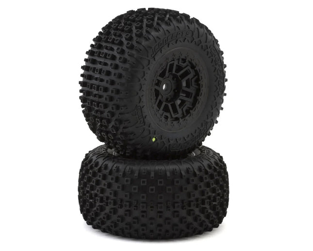 JConcepts Choppers Pre-Mounted Tires for Traxxas Mini MAXX/XRT Yellow 4173-30912
