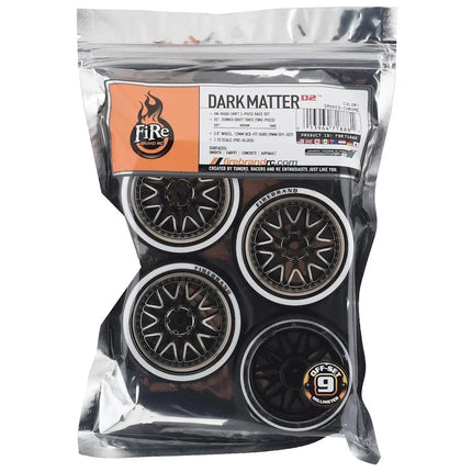 Firebrand RC Darkmatter D29 Pre-Mounted 2-Piece Drift Tires (4) (Smoke Chrome)