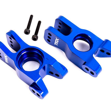 Traxxas Aluminum Rear Stub Axle Carriers Left & Right Blue TRA9552X