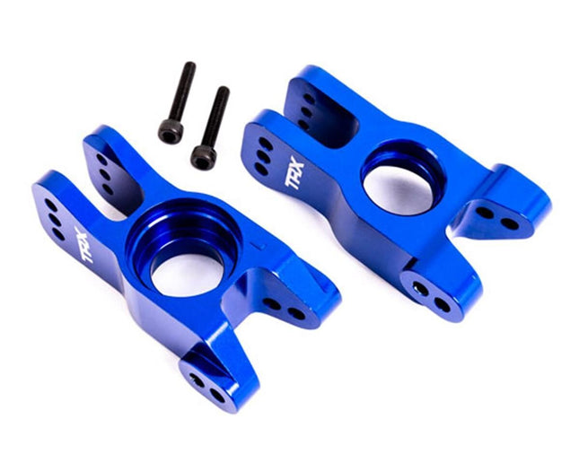 Traxxas Aluminum Rear Stub Axle Carriers Left & Right Blue TRA9552X