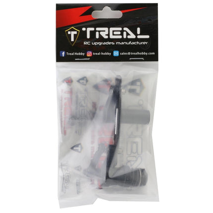 Treal Hobby Aluminum Servo Saver Steering Bellcrank Set for Traxxas Sledge BLK