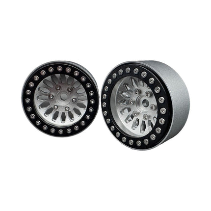 Reefs 1.9 "Shield" Aluminum "Deep Dish" Beadlock Wheels w/Hubs (2) REEFS218
