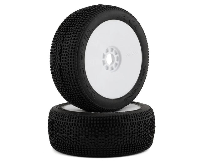 AKA Component 2AB 1/8 Buggy Pre-Mounted Tires (White) Soft - Long Wear 14032XRW