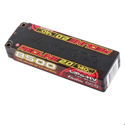 Gens Ace Redline 2.0 2S LiHV Battery 140C (7.6V/8500mAh) w/5mm Bullets 