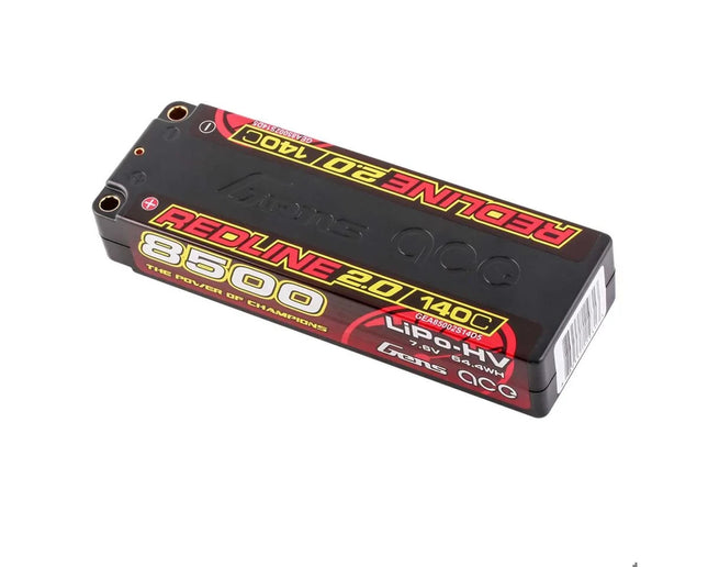 Gens Ace Redline 2.0 2S LiHV Battery 140C (7.6V/8500mAh) w/5mm Bullets 