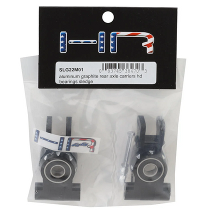 Hot Racing SLG22M01 Aluminum Rear Axle Carriers w/HD Bearings for Traxxas Sledge