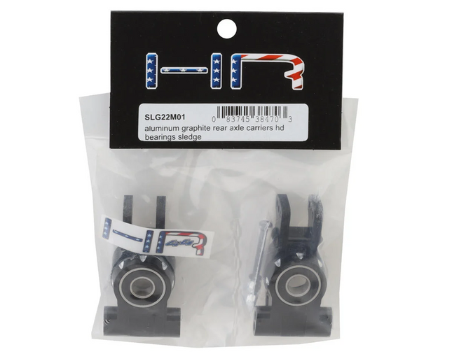 Hot Racing SLG22M01 Aluminum Rear Axle Carriers w/HD Bearings for Traxxas Sledge