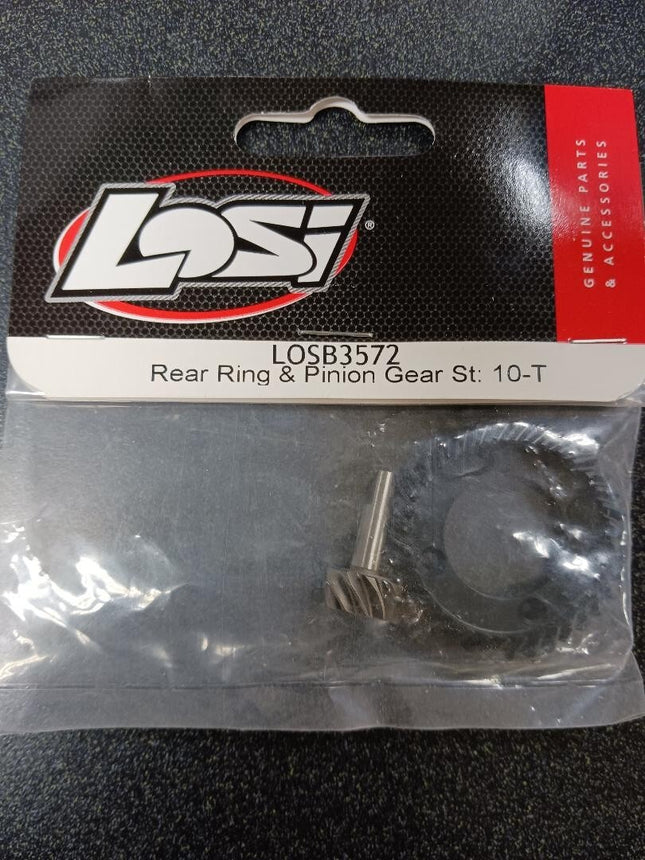 Losi Rear Ring & Pinion Gear Set 10-T LOSB3572 New!!