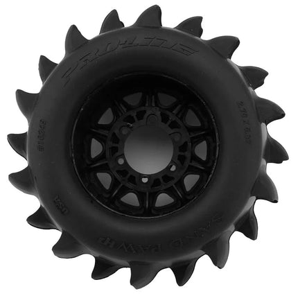 Pro-Line Sand Paw HP Belted 2.8" Pre-Mounted Truck Tires (Black) (Medium)