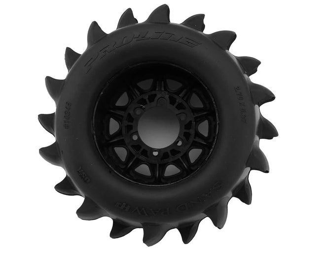 Pro-Line Sand Paw HP Belted 2.8" Pre-Mounted Truck Tires (Black) (Medium)