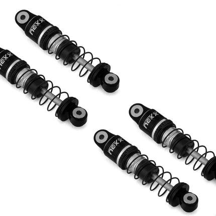NEXX Racing SCX24 36mm Aluminum Oil-Filled Threaded Shocks Black