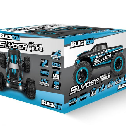 Blackzon Slyder MT 1/16 4WD Electric Monster Truck - Blue BZN540104