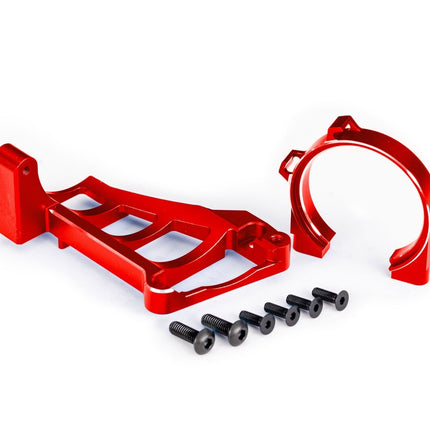 Traxxas Aluminum Front & Rear Motor Mounts For Maxx Red TRA10261-RED