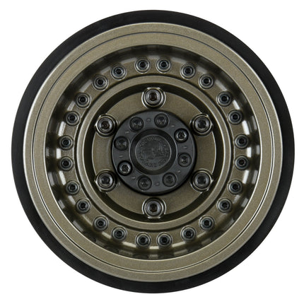 Proline Black Rhino Armory Gunmetal 2.9" Aluminum Dual Offset Wheels Axial SCX6