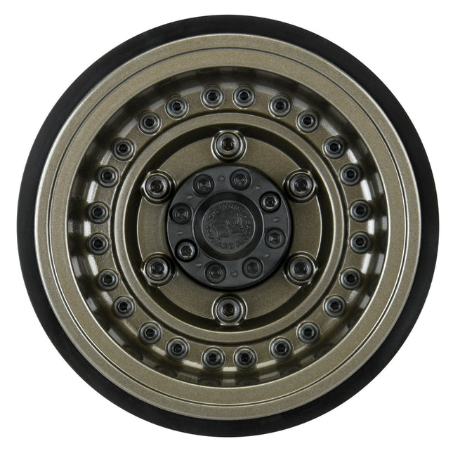Proline Black Rhino Armory Gunmetal 2.9" Aluminum Dual Offset Wheels Axial SCX6