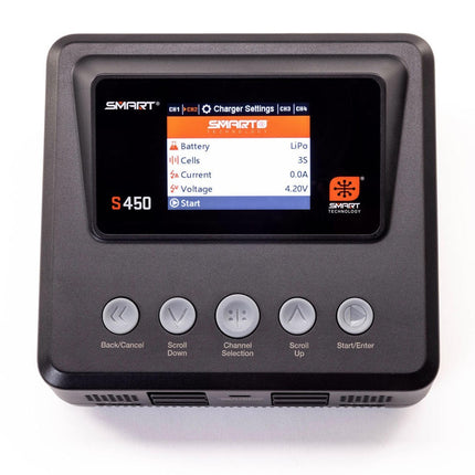 Spektrum RC S450 G2 Quad Smart LiPo Battery Charger (6S/10A/DC-400W/AC-200W)