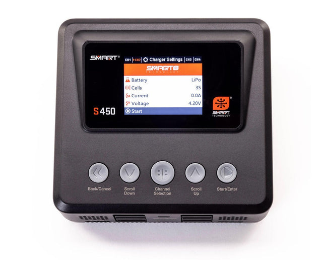 Spektrum RC S450 G2 Quad Smart LiPo Battery Charger (6S/10A/DC-400W/AC-200W)