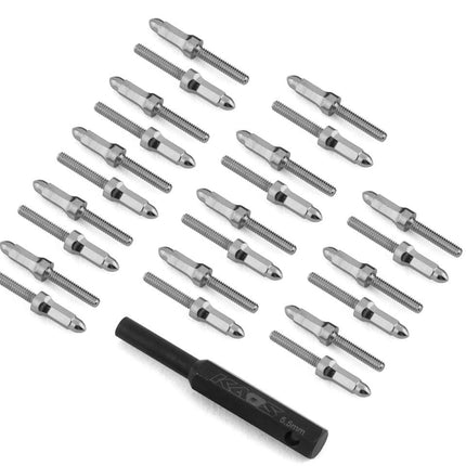 CEN CKD0619 Ford F250 KG1 Bullet Wheel Lugs (Chrome) (24) (2mm Studs) w/Tool