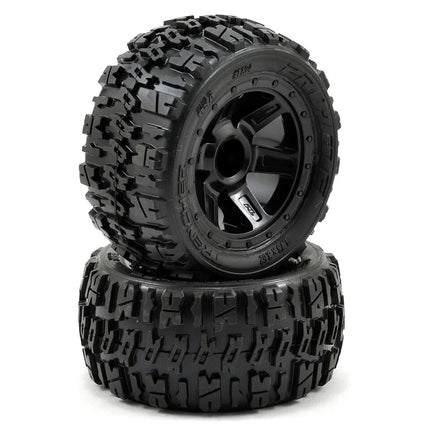 Pro-Line Pre-Mounted Trencher Desperado Wheels (2) (Black)