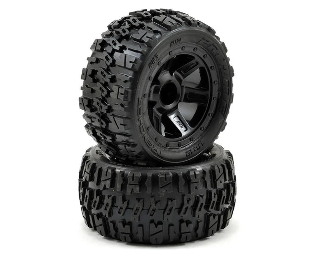Pro-Line Pre-Mounted Trencher Desperado Wheels (2) (Black)