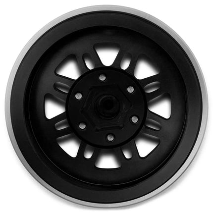 Samix Multi Crawlers Straight Spoke 1.9" Alum Adj Offset Beadlock Wheels Black
