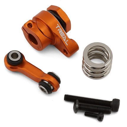 Treal Hobby Aluminum Servo Saver & Linkage Arm Traxxas Mini Maxx/Mini XRT Orange