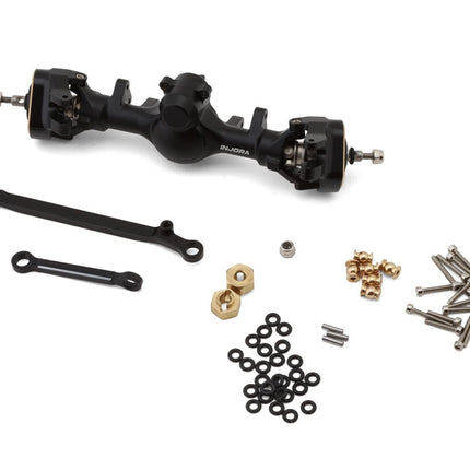 Injora Axial SCX24 +4mm Aluminum Front Planet Axle Set (Black) INJSCX24-190BKF